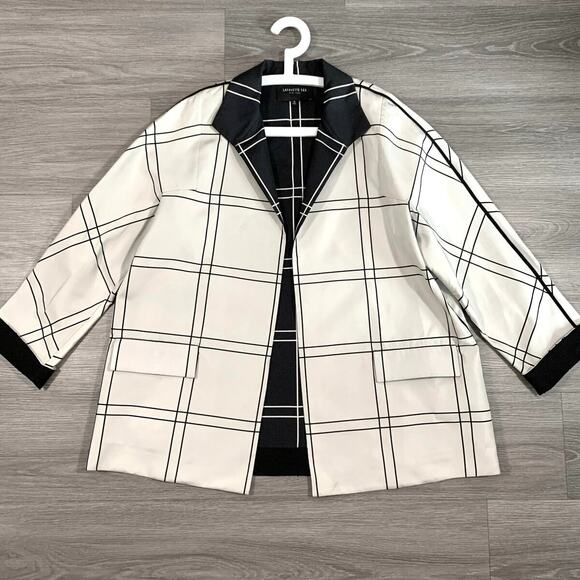 Lafayette 148 New York Lightweight Windowpane Jacket XXL - Picture 1 of 10